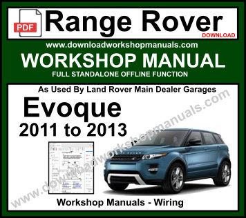 Range Rover Evoque workshop service repair manual